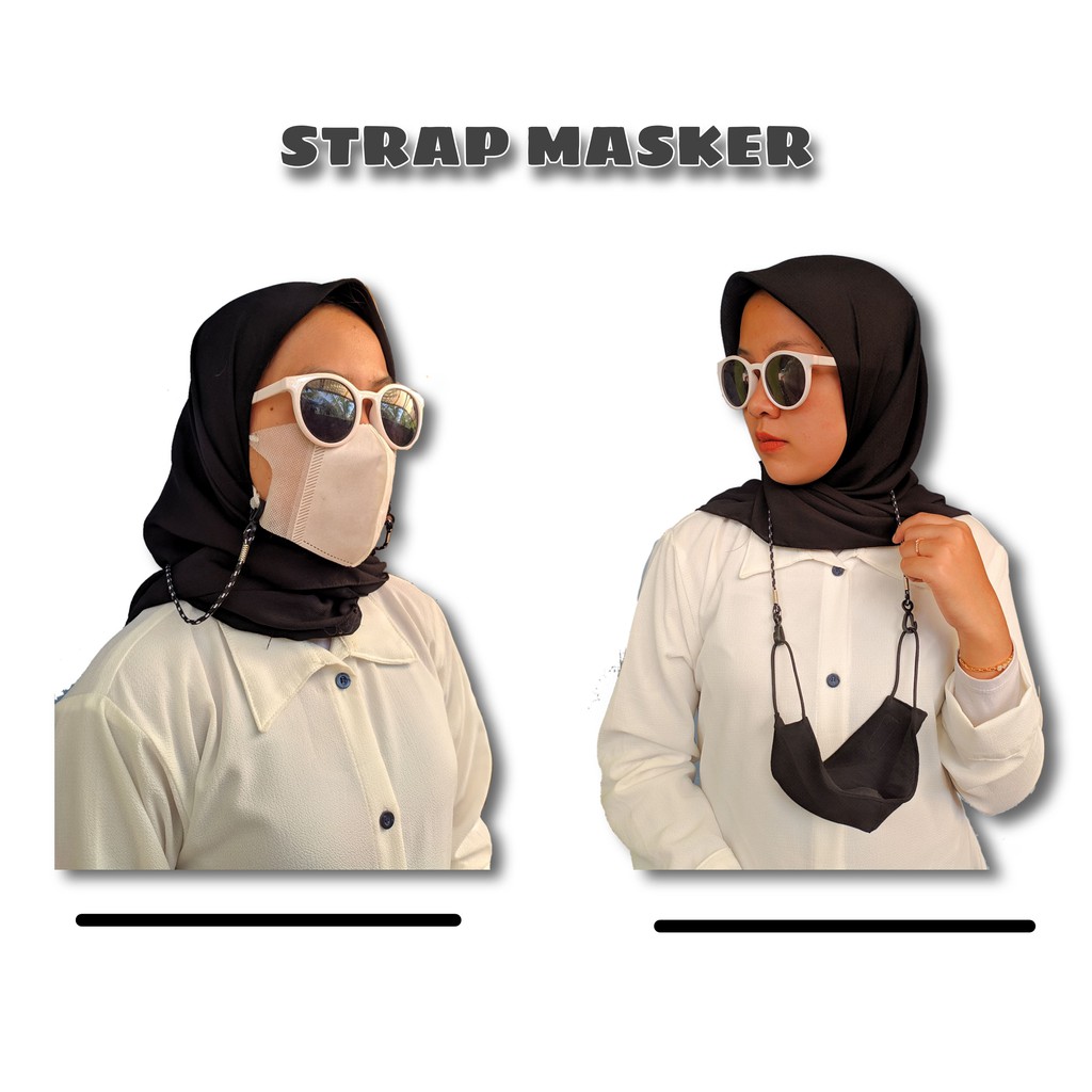 Strap masker pria wanita motif strep masker hijab strap masker korea tali konektor kalung murah!