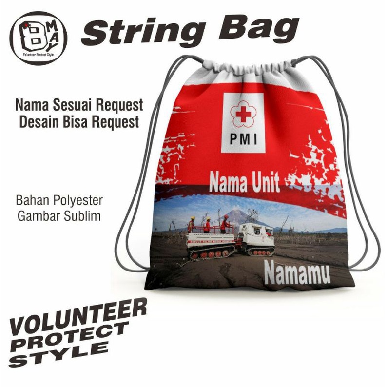 tas lapangan pmi string bag