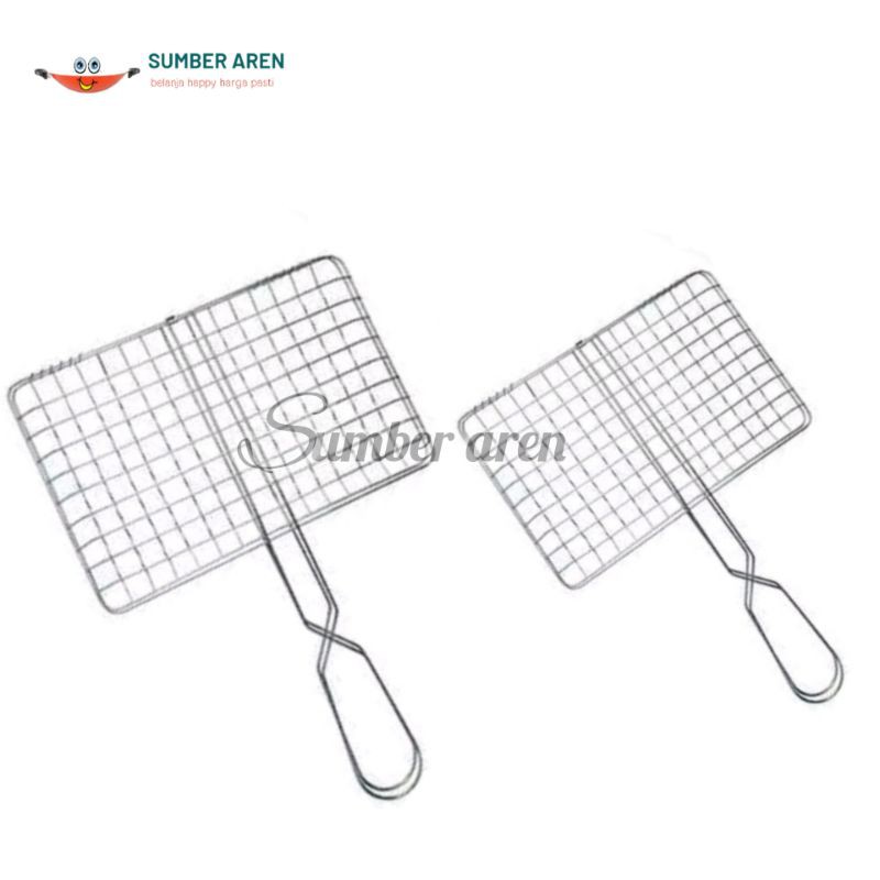 Jepitan Bakaran Panggangan Penjepit Ikan Ayam Griller Stainless Besar