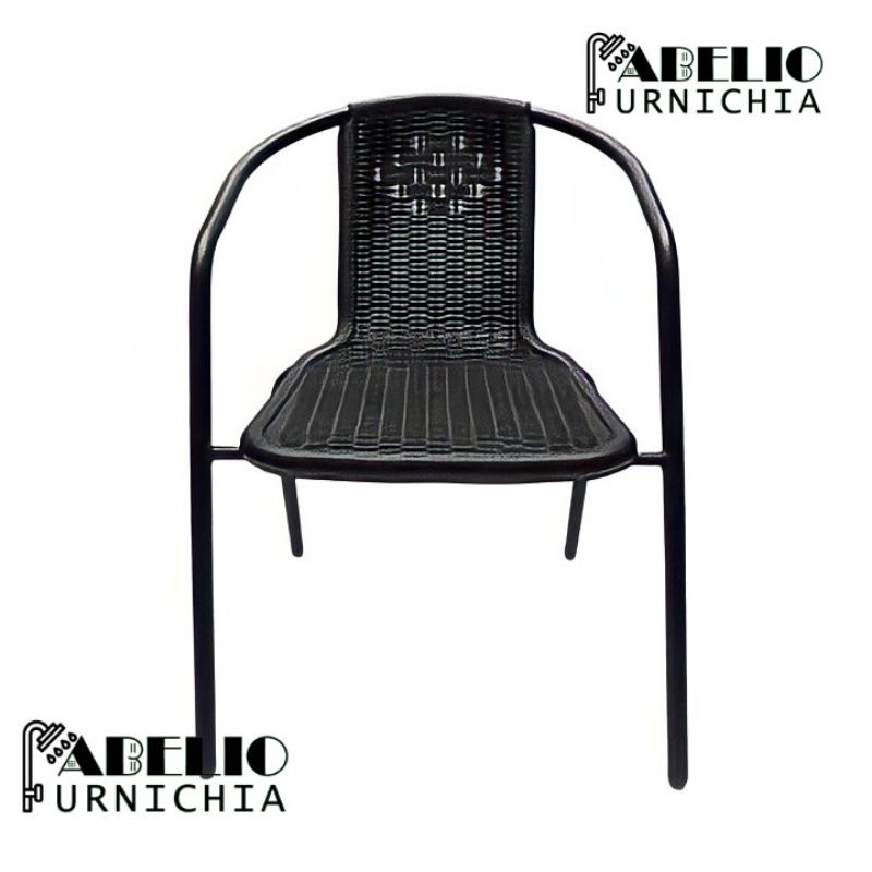 soleil kursi teras / CHAIR STEEL WICKER HONEY BROWN / kursi coffe / kursi taman / kursi outdoor