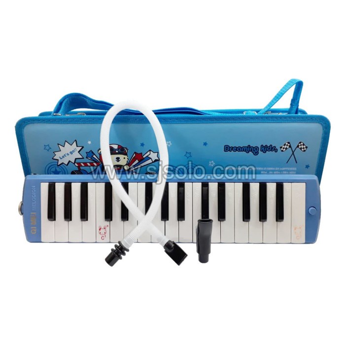 Alat Musik Pianika QIMEI Gambar Qi Mey Qi mei KOPER Biru