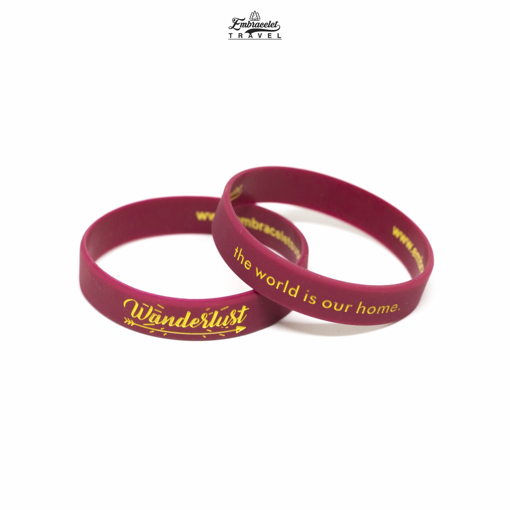 Wanderlust - Maroon / Gelang Karet Silicone