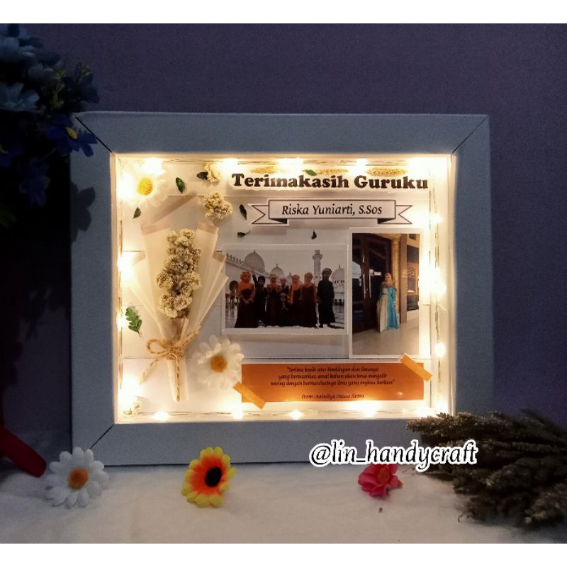 BingkaiFoto3DKadoUltah, Anniversary, Pernikahan,Wisuda||LampuLEDbaterai