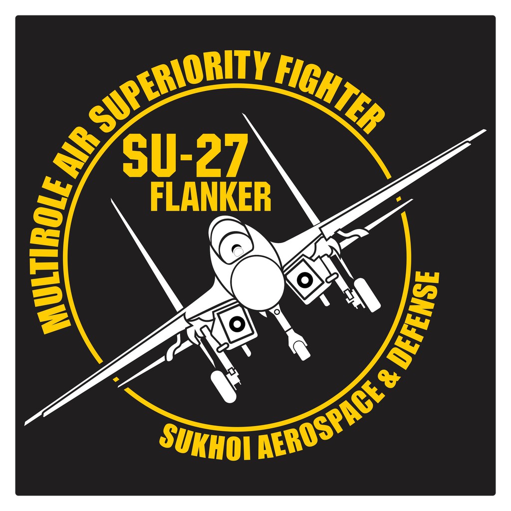 

Flanker Sukhoi Su-27 Round Cutting Sticker