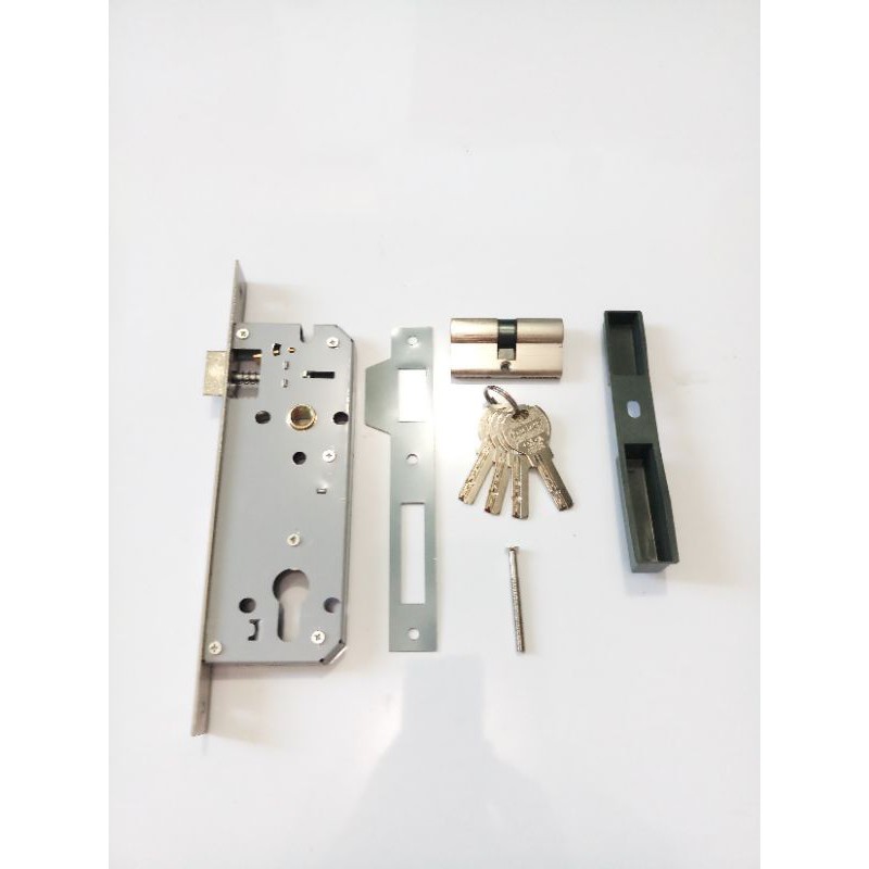 HANDLE BESAR SET MINIMALIS KOTAK PUTIH / KUNCI PINTU RUMAH KUALITAS BAGUS