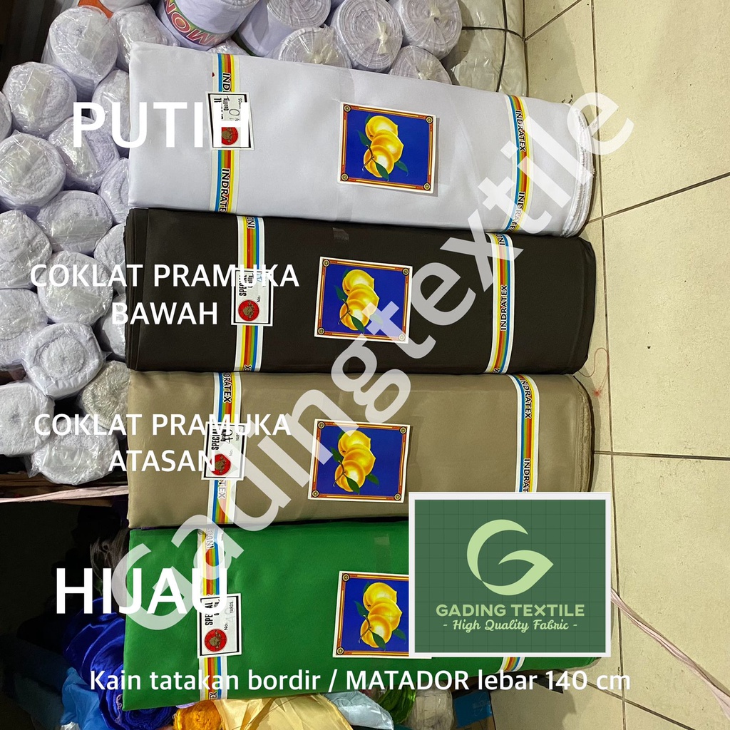 ( per 1 roll ) kain SAKURA BORDIR MATADOR cap BUAH PALA alas tatakan bordir bedge bet emblem komputer sabuk karate goddie bag