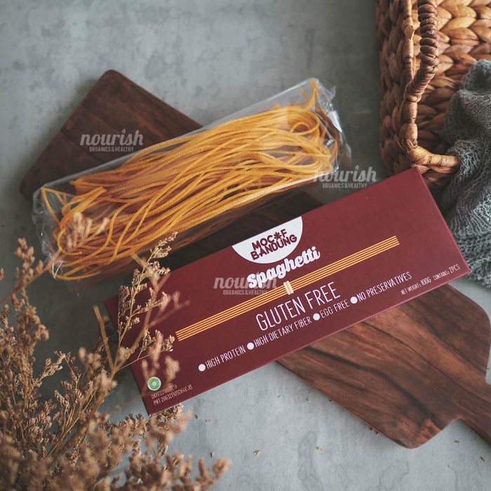 

PASTA-ANEKA- MOCAF BANDUNG SPAGHETTI GLUTEN FREE 100GR -ANEKA-PASTA.