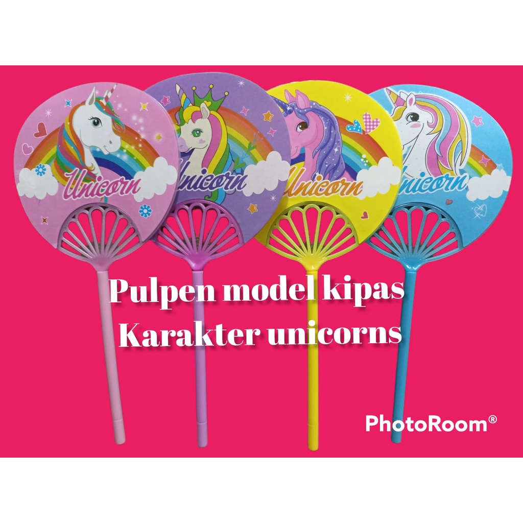 

CS - PEN GEL PULPEN GEL MODEL KIPAS KARAKTER KARTUN UNICORNS ISI 1