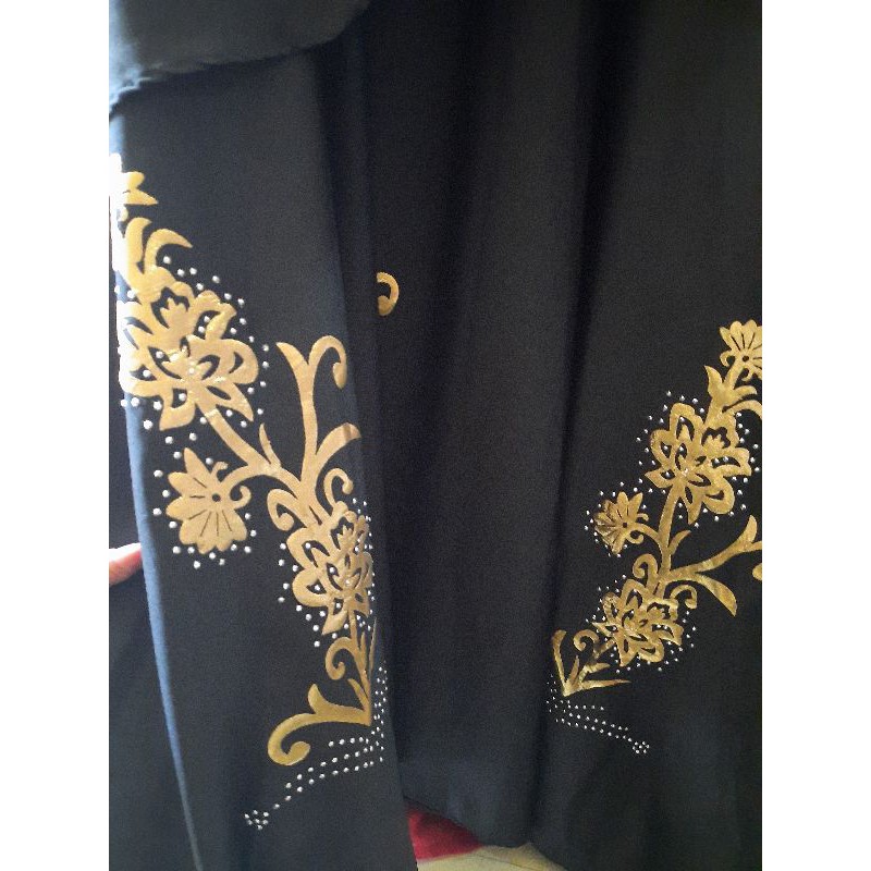 Big Saleee Gamis Pesta Syari Balotely  Premium set khimar aplikasi gold