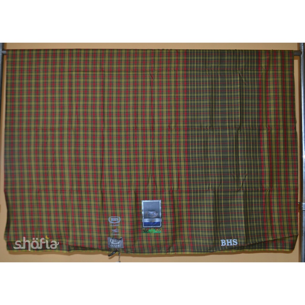 PROMO SARUNG BHS KBS CLASSIC SILVER KUNING KOMBI MERAH KECE BERKELAS