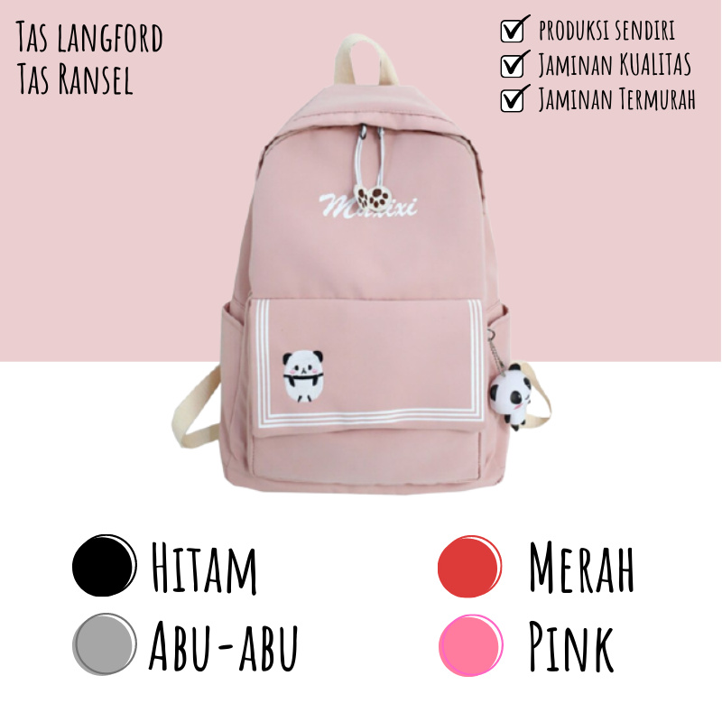 Tas Ransel Wanita - Tas Sekolah Kuliah Kerja Traveling Remaja Dewasa Model Korea Bagus Fashion Stylish Terbaru Murah Kekinian Besar Lucu Simple Casual Elegan Import Lokal Original Perempuan Cewek