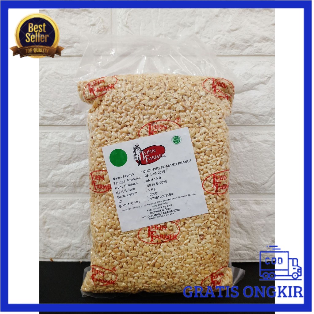 

Chopped Roasted Peanut(Kacang Cacah John Farmer) 1kg -Terlengkap-Termurah-Berkualitas