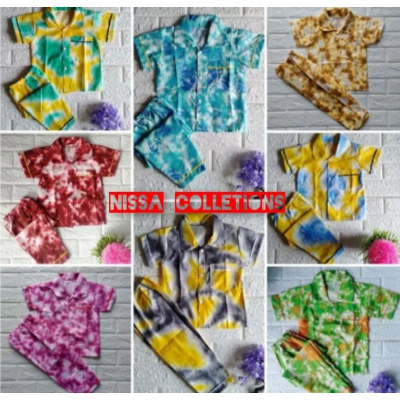 Piyama Anak Anak/Baju Tidur Anak Laki laki-Dan Perempuan Tye Dye Termurah