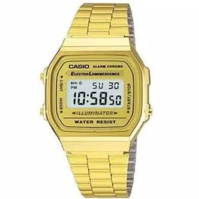 Jam Tangan Casio Digital Rantai Gold & Silver