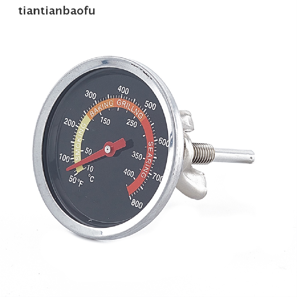 [tiantianbaofu] Stainless Steel Barbecue BBQ Smoker Grill Thermometer Temperature Gauge 10-400℃ Boutique