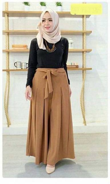 TOTOTAshop.Celana wanita RIBBON polos,Bahan TIARAFEL premium.belakang karet,fit to L-XXL