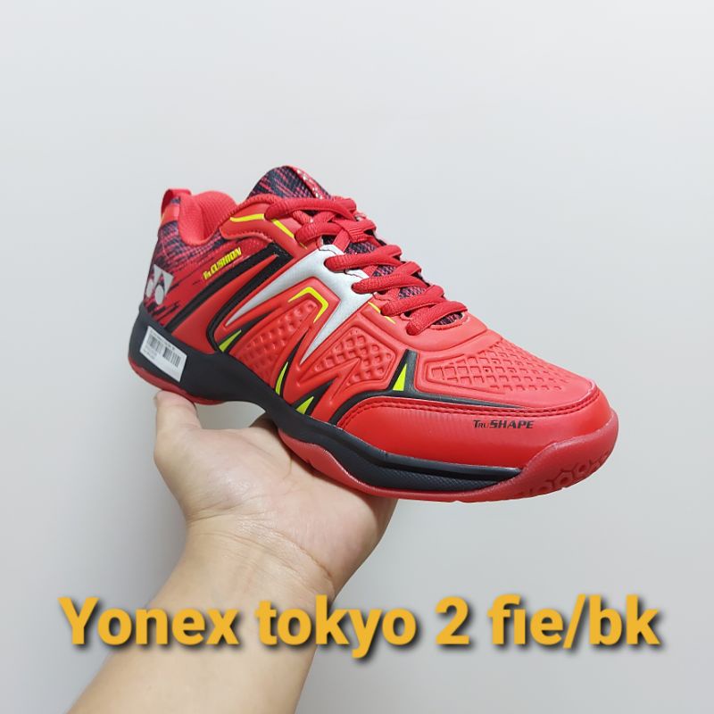 SEPATU BADMINTON YONEX TOKYO 2 RED BLACK ORIGINAL