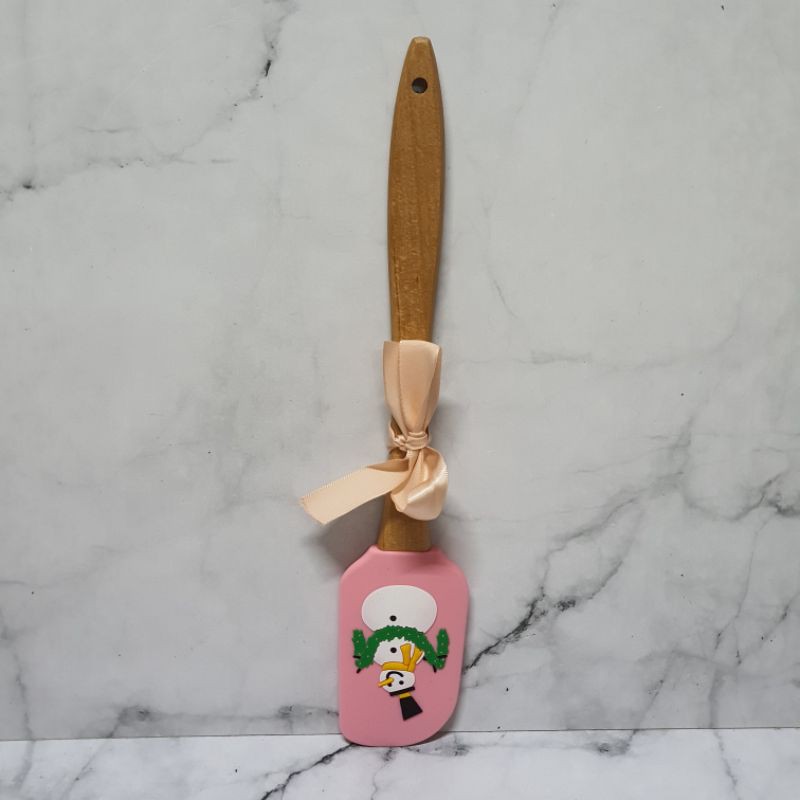 Small Xmas edition wooden silicone Spatula