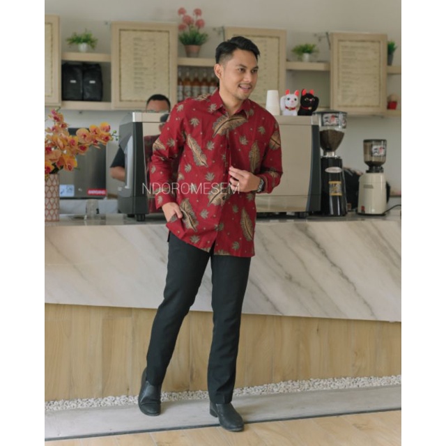 batik ulu merah ndoromesem katun halus furing G3