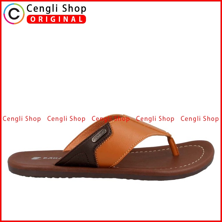 SANDAL JEPIT PAKALOLO PRIA ORIGINAL CASUAL KULIT ASLI COKLAT PB37