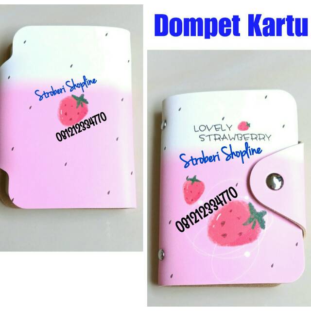 Dompet Kartu Strawberry