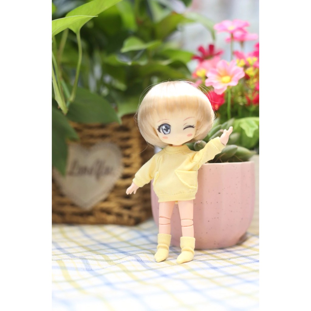 Obitsu11 OB11 1/12 doll hoodie with pocket available for cu-poche OB11 doll accessories doll