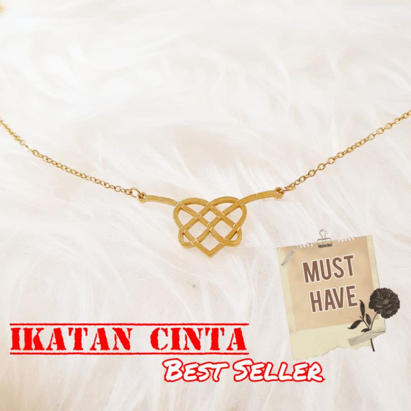 Kalung Ikatan Cinta Anti Karat, Liontin wanita, COD bayar dirumah, Gratis Ongkir