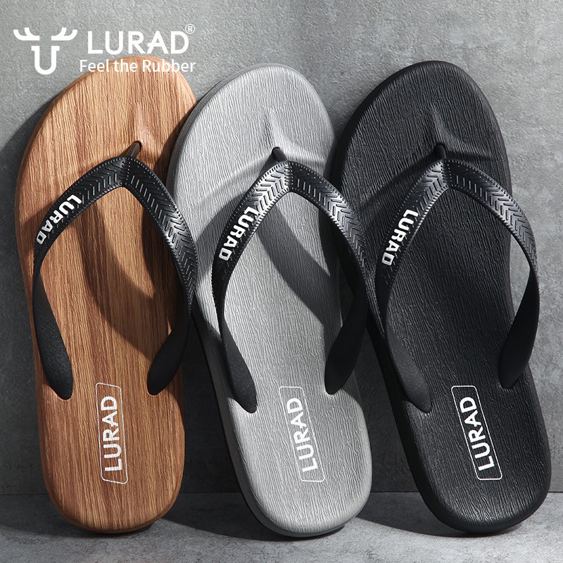 LURAD Sandal jepit baru Sepatu Tren pria musim panas non-slip luar sepatu fashion sudut pantai tidak licin