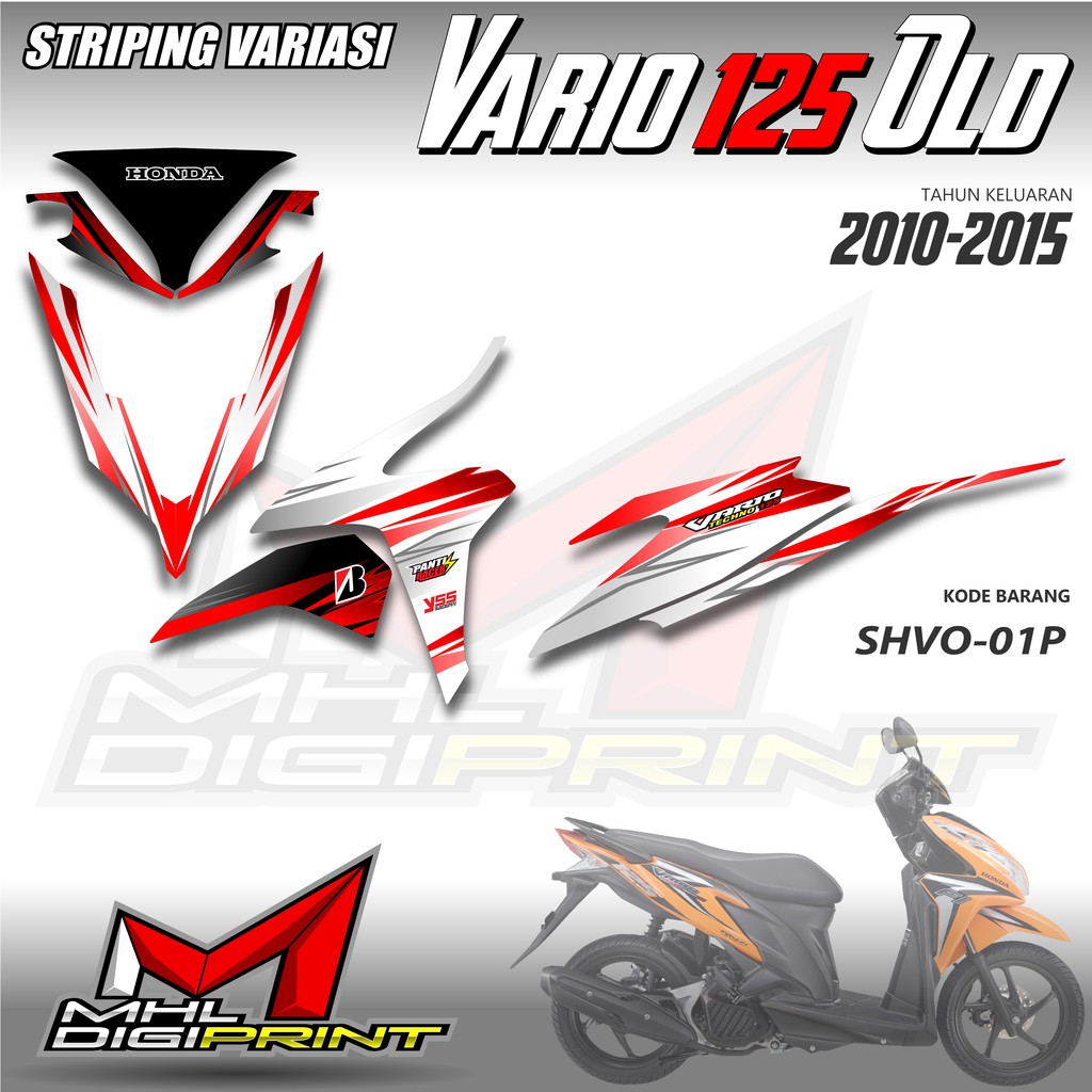 STIKER STRIPING VARIO 125 OLD - STIKER VARIO TECHNO 125 - SHVO 01