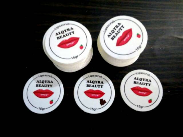 stiker label kemasan makanan / produk skincare murah bahan chromo