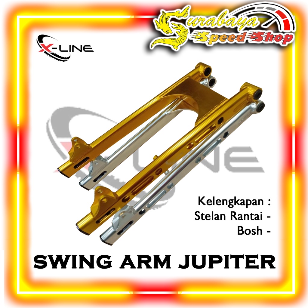 X-Line Swing Arm PNP Jupiter Jupi Z Lengkap Bosh Depan Original X-LINE Gold Silver Biru Ungu Titanium