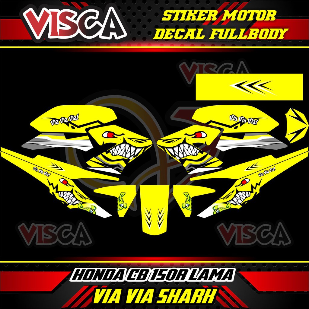 DECAL MOTOR CB 150R NEW DECAL STIKER CB 150R DECAL STICKER CB 150R STIKER DECAL CB 150R KUNING