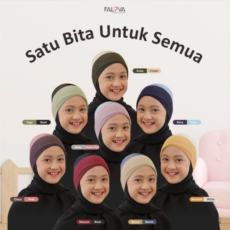 Ciput Rajut Bandana Two-tone by Falova (Inner Hijab)