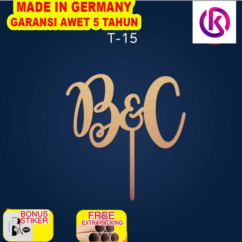 

Promo T-15 / hiasan kue / cake topper / bunting flag / custom cake topper - 10cm