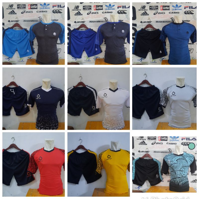 GROSIR MURAH Jersey futsal dewasa lusinan Bisa tambah SABLON Setelan baju dan celana kaos sepak bola