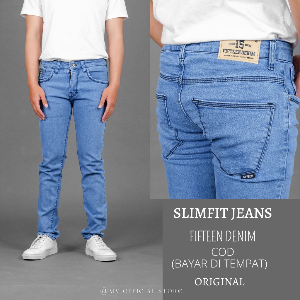 FIFTEEN DENIM - Celana Jeans Pria Slim Fit Streetch Original New Fifteen Denim / Celana Pria Jeans