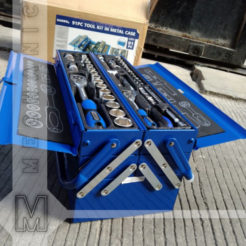 sands toolkit 91pcs tool kit set metal case 91 pcs sands tool box 91pcs/pc