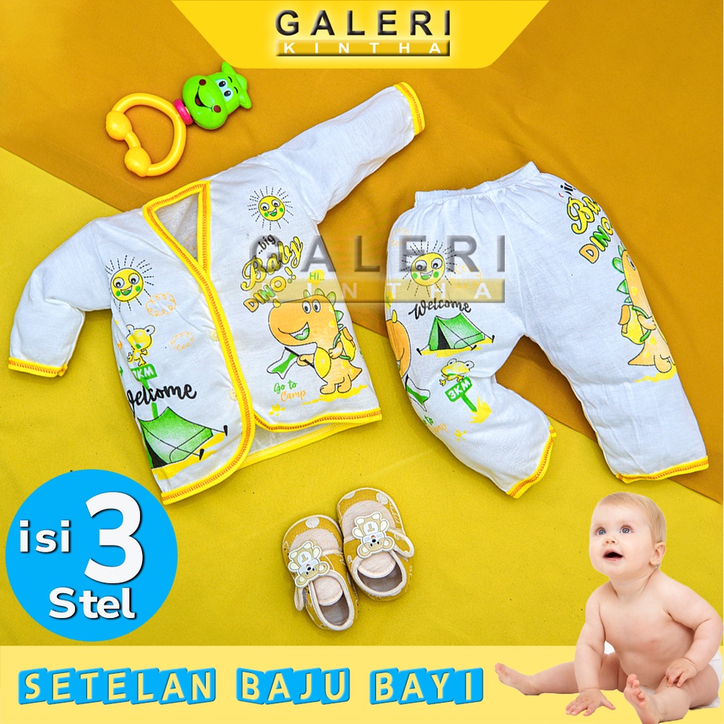 Setelan Baju Bayi Laki laki Newborn Lengan Panjang