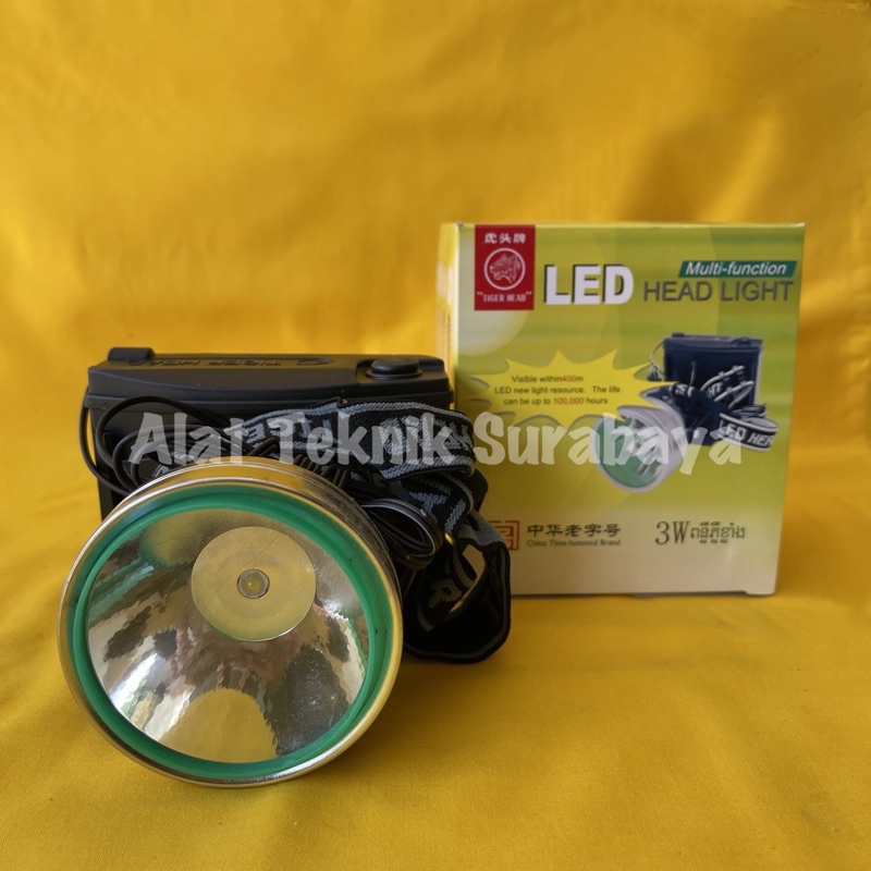 SENTER KEPALA TIGER LAMPU HEAD LIGHT LED ZOOM LAMP LAMPU SPOTLIGHT BATTERY BATERAI MULTIGUNA SERBAGU