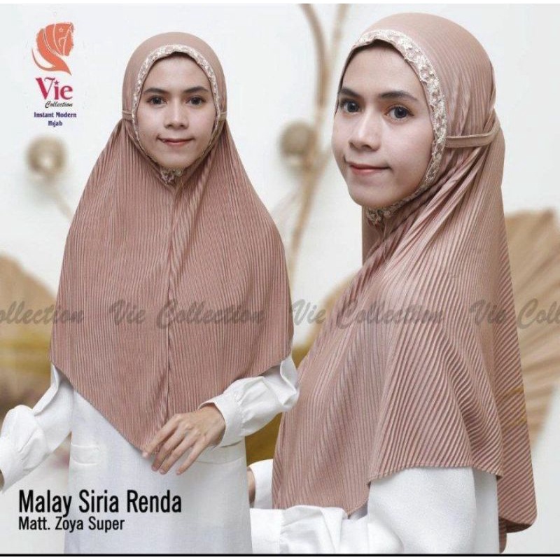 HIJAB INSTAN BERGO PLISKET RENDA ORY VIE TERMURAH