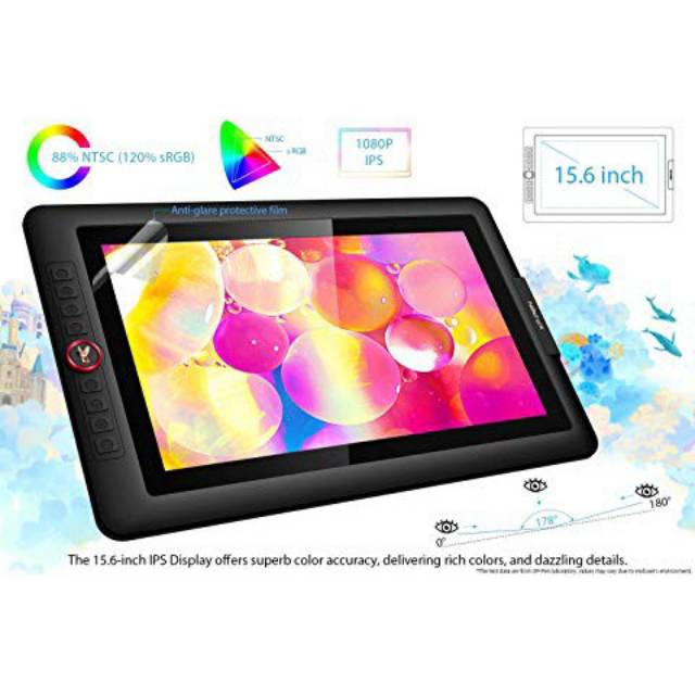 XP pen artist 15.6 Pro Display Drawing PenTablet 8192 Press Level Garansi 2 tahun