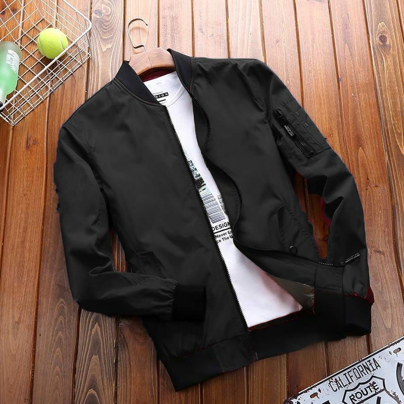 Jaket Bomber Pria - Jaket Bomber Polos Premium Jaket Polos