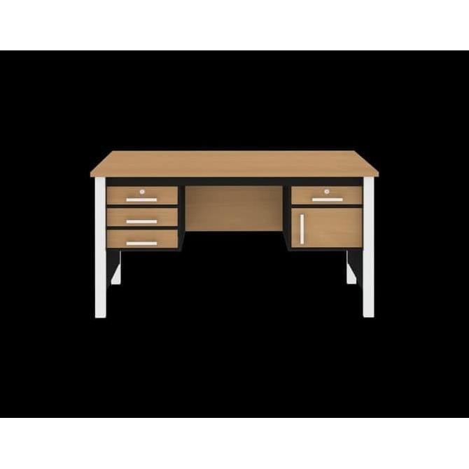 

Silahkan Order] Meja Kantor Brand Expo Kaki Besi 140 Beech Dan Mahogany