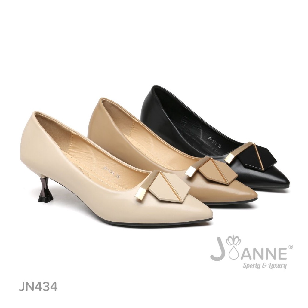 JOANNE Heels Stiletto Shoes Kulit #JN434 ORIGINAL