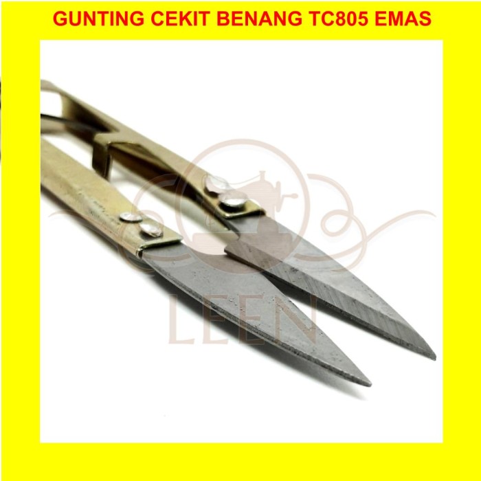Gunting Cekit EMAS GRADE A BAJA KARBON Pemotong Benang Cekris LEEN