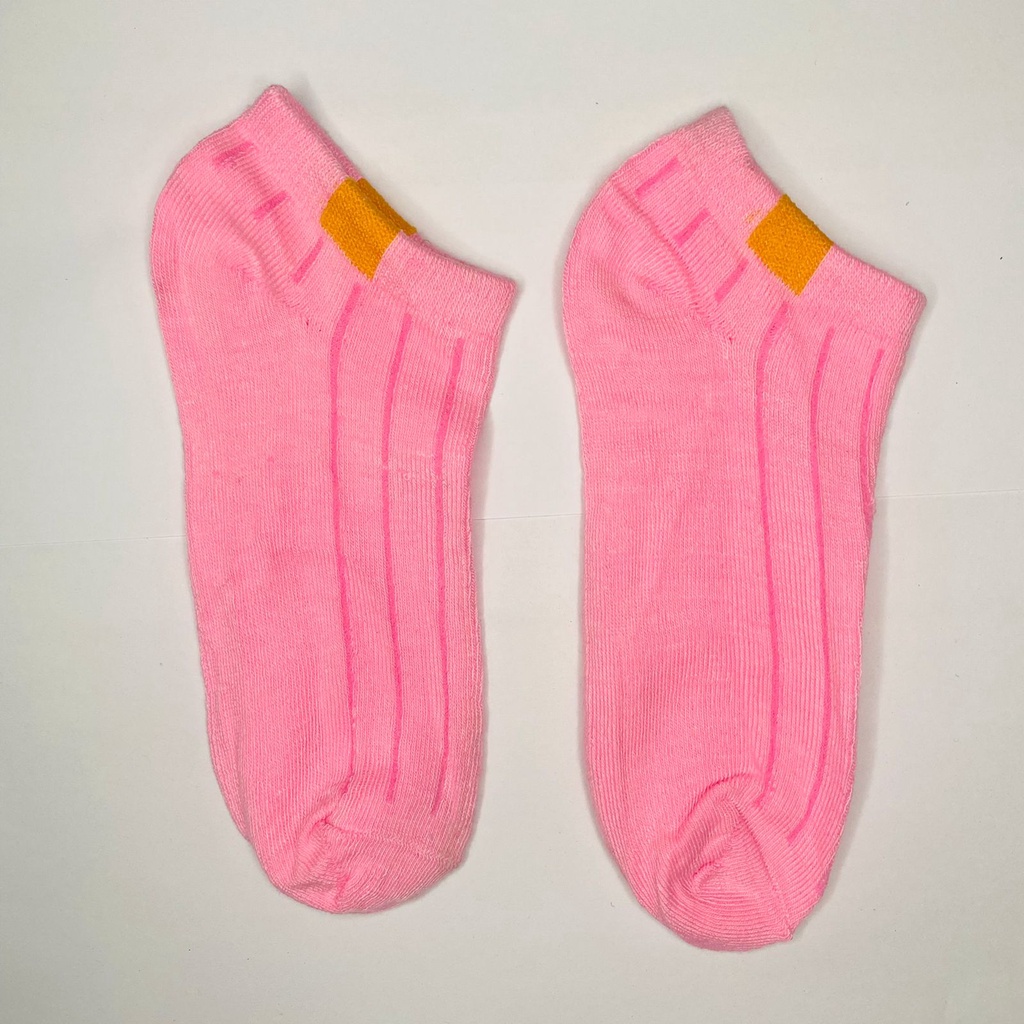 ✧YUKSHOPING✧ R103 Kaos Kaki Polos 6 Garis Unisex Fashion Wanita/Pria Kaos Kaki Import Murah Jakarta-POLOS PINK