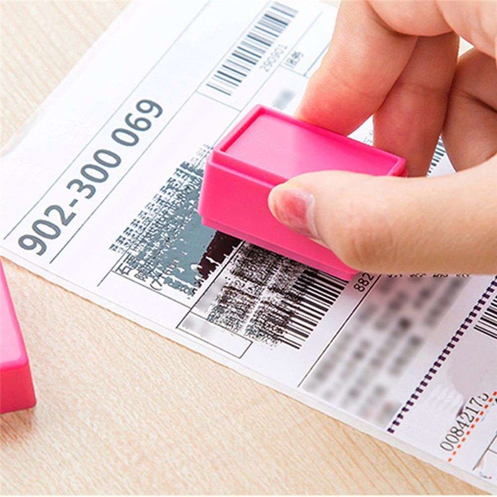 QUINTON Ink Scrapbooking Tool Your  ID Messy Office SelfInking Stamp 1Pc Roller Stamp Guard Code Security/Multicolor