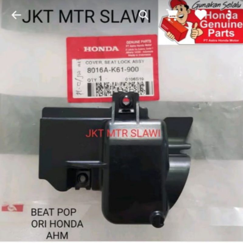 cover seat lock assy beat pop ori honda ahm asli honda