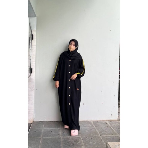 KAFTAN HITAM-LEMON original ANJANI STORE
