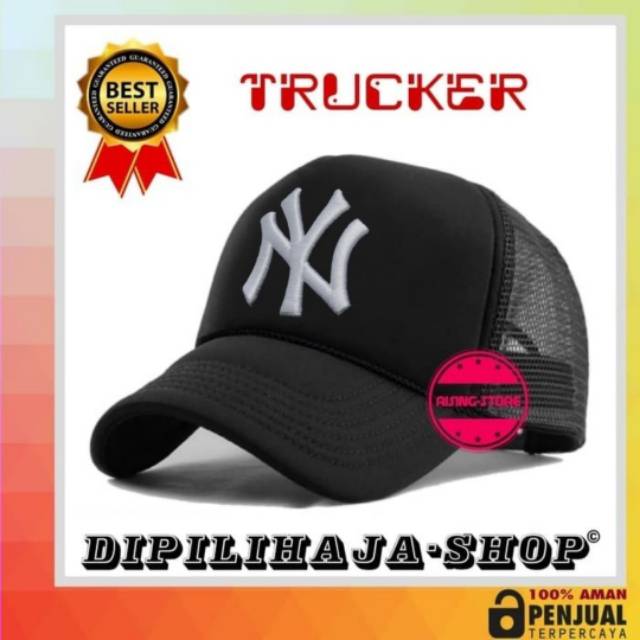 TOPI TRUCKER JARING PRIA WANITA NY NEW YORK NOT BASEBALL SNAPBACK - RISING-STORE